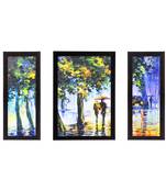 Set Of 3 Beautiful Loving Couple Satin Matt Texture UV Art Painting