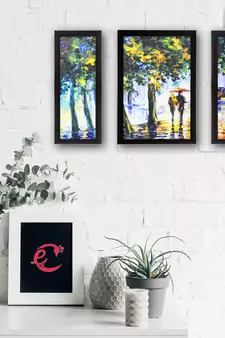 Set Of 3 Beautiful Loving Couple Satin Matt Texture UV Art Painting
