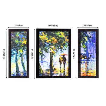 Set Of 3 Beautiful Loving Couple Satin Matt Texture UV Art Painting 3