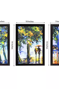 Set Of 3 Beautiful Loving Couple Satin Matt Texture UV Art Painting