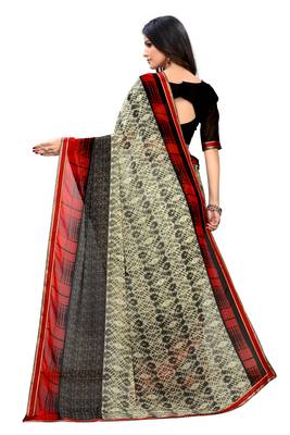 Multicolor printed georgette saree with blouse 2