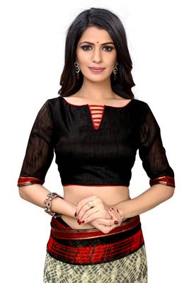 Multicolor printed georgette saree with blouse 5