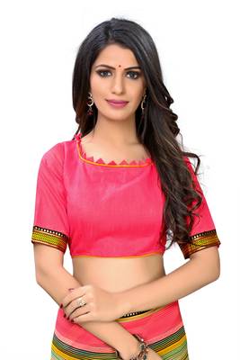 Multicolor printed georgette saree with blouse 5