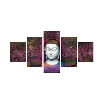 Set of 5 Lord Buddha Premium Canvas Painting 1