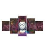 Set of 5 Lord Buddha Premium Canvas Painting