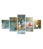 Set of 5 Radha Krishna Premium Canvas Painting
