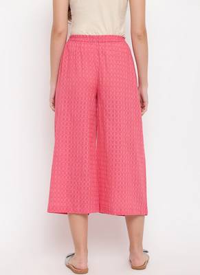 Brick Pink Dobby Palazzo 2