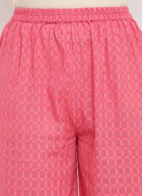 Brick Pink Dobby Palazzo 3