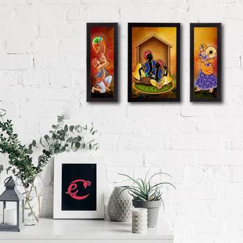 Set of 3 Musician Satin Matt Texture UV Art Painting 2