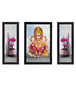 Set of 3 Lord Ganesha Satin Matt Texture UV Art Painting