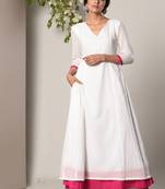 White Pink Peek-a-Boo Dress