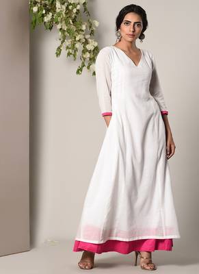 White Pink Peek-a-Boo Dress 2