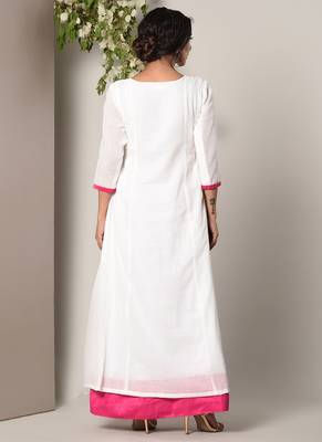 White Pink Peek-a-Boo Dress 4
