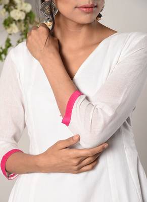 White Pink Peek-a-Boo Dress 5