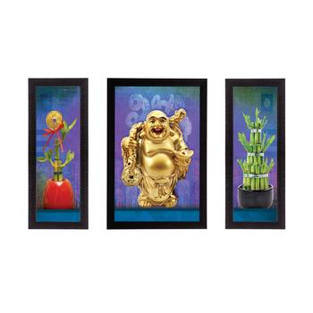 Set of 3 Lord Buddha Satin Matt Texture UV Art Painting 1