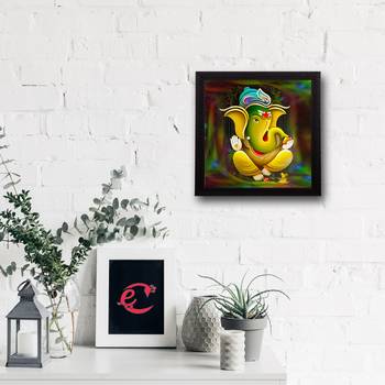 Lord Ganesha Satin Matt Texture UV Art Painting 2
