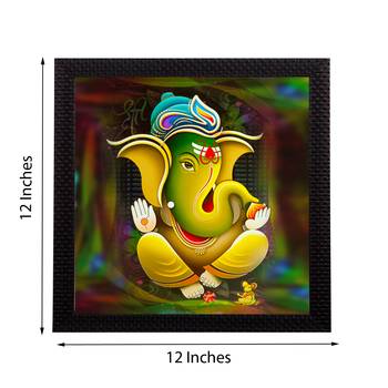 Lord Ganesha Satin Matt Texture UV Art Painting 3