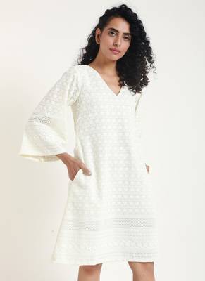white Chicken Bell Dress 1