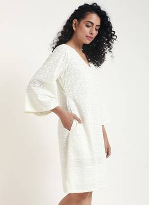 white Chicken Bell Dress 2