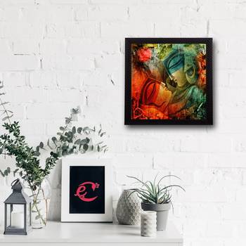 Abstract Loving Couple Satin Matt Texture UV Art Painting 2