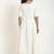 white Chicken Bordered Flare Dress