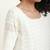 white Chicken Bordered Flare Dress