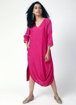 Pink Cowl Dress 1