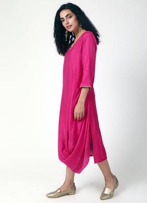 Pink Cowl Dress 3