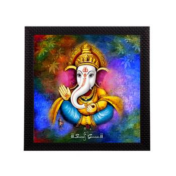 Lord Ganesha Satin Matt Texture UV Art Painting 1