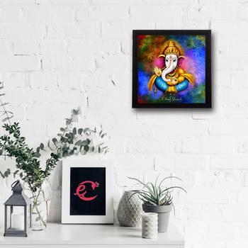 Lord Ganesha Satin Matt Texture UV Art Painting 2