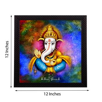 Lord Ganesha Satin Matt Texture UV Art Painting 3