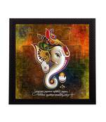 Lord Ganesha Satin Matt Texture UV Art Painting