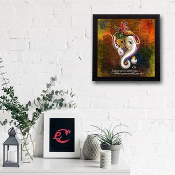 Lord Ganesha Satin Matt Texture UV Art Painting 2