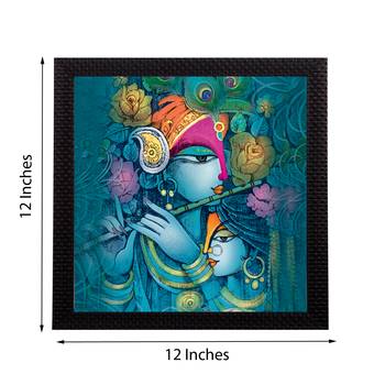 Radha Krishna Satin Matt Texture UV Art Painting 3