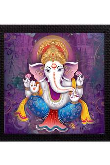 Lord Ganesha Satin Matt Texture UV Art Painting