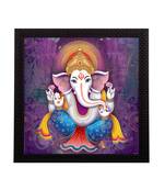 Lord Ganesha Satin Matt Texture UV Art Painting