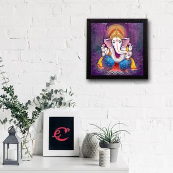 Lord Ganesha Satin Matt Texture UV Art Painting 2