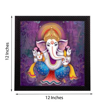 Lord Ganesha Satin Matt Texture UV Art Painting 3
