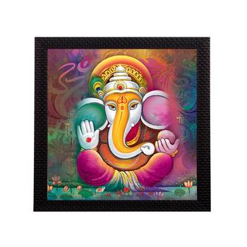 Lord Ganesha Satin Matt Texture UV Art Painting 1