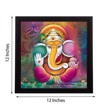 Lord Ganesha Satin Matt Texture UV Art Painting 2
