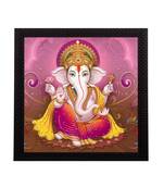Lord Ganesha Satin Matt Texture UV Art Painting
