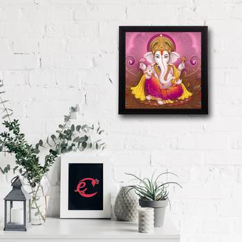 Lord Ganesha Satin Matt Texture UV Art Painting 2