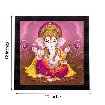Lord Ganesha Satin Matt Texture UV Art Painting 3