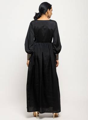 Black Foil Cuff Dress 4
