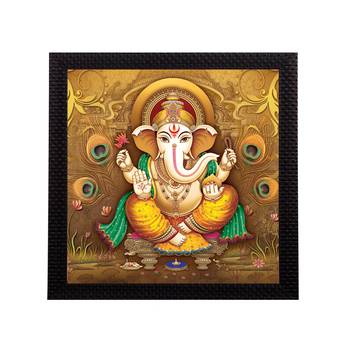 Lord Ganesha Satin Matt Texture UV Art Painting 1