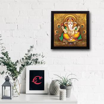 Lord Ganesha Satin Matt Texture UV Art Painting 2