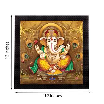 Lord Ganesha Satin Matt Texture UV Art Painting 3