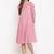 Pink Floral Dobby Cuff Dress