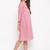 Pink Floral Dobby Cuff Dress