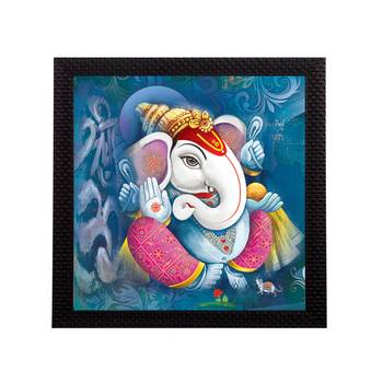 Lord Ganesha Satin Matt Texture UV Art Painting 1
